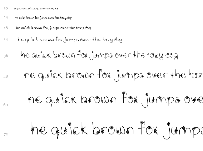 MTF Wildflower font waterfall